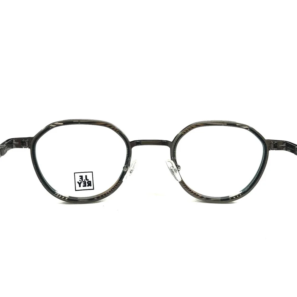 J.F. Rey Eyeglasses Frames JF2935 4505 Black Gray Brown Green Hexagon 45-22-144